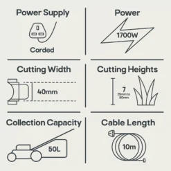 Bosch AdvancedRotak 650 Corded Rotary Lawnmower -Flyymo Care Garden Shop bosch advancedrotak 650 corded rotary lawnmower4059952526621 01t EN bq