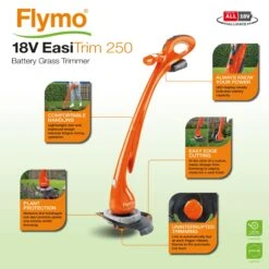 Flymo EasiTrim 250 18V 250mm Cordless Grass Trimmer -Flyymo Care Garden Shop flymo easitrim 250 18v 250mm cordless grass trimmer7392930760943 01t bq