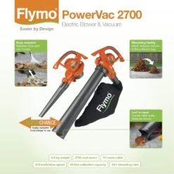 Flymo PowerVac 2700 Corded 2700W 100-230V Blower & Vacuum 11 Flymo PowerVac 2700 Corded 2700W 100-230V Blower & Vacuum -Flyymo Care Garden Shop flymo powervac 2700 corded 2700w 100 230v blower vacuum7392930664807 01t bq