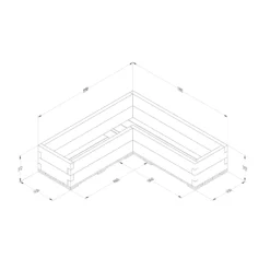Forest Garden 1.3m X 1.3m Mixed Softwood Rectangular Raised Bed Kit 1.72m² -Flyymo Care Garden Shop forest garden 1 3m x 1 3m mixed softwood rectangular raised bed kit 1 72m 5013053193457 01t