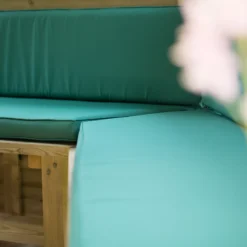 Forest Garden Furnished Cedar Roof Hexagonal Gazebo, (W)4900mm (D)4240mm (Green Cushion Included) -Flyymo Care Garden Shop forest garden furnished cedar roof hexagonal gazebo w 4900mm d 4240mm green cushion included 5013053172612 05i