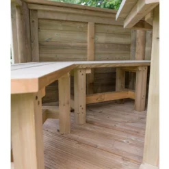 Forest Garden Furnished Hexagonal Gazebo, (W)3.3m (D)2.84m -Flyymo Care Garden Shop forest garden furnished hexagonal gazebo w 3 3m d 2 84m5013053172377 06i