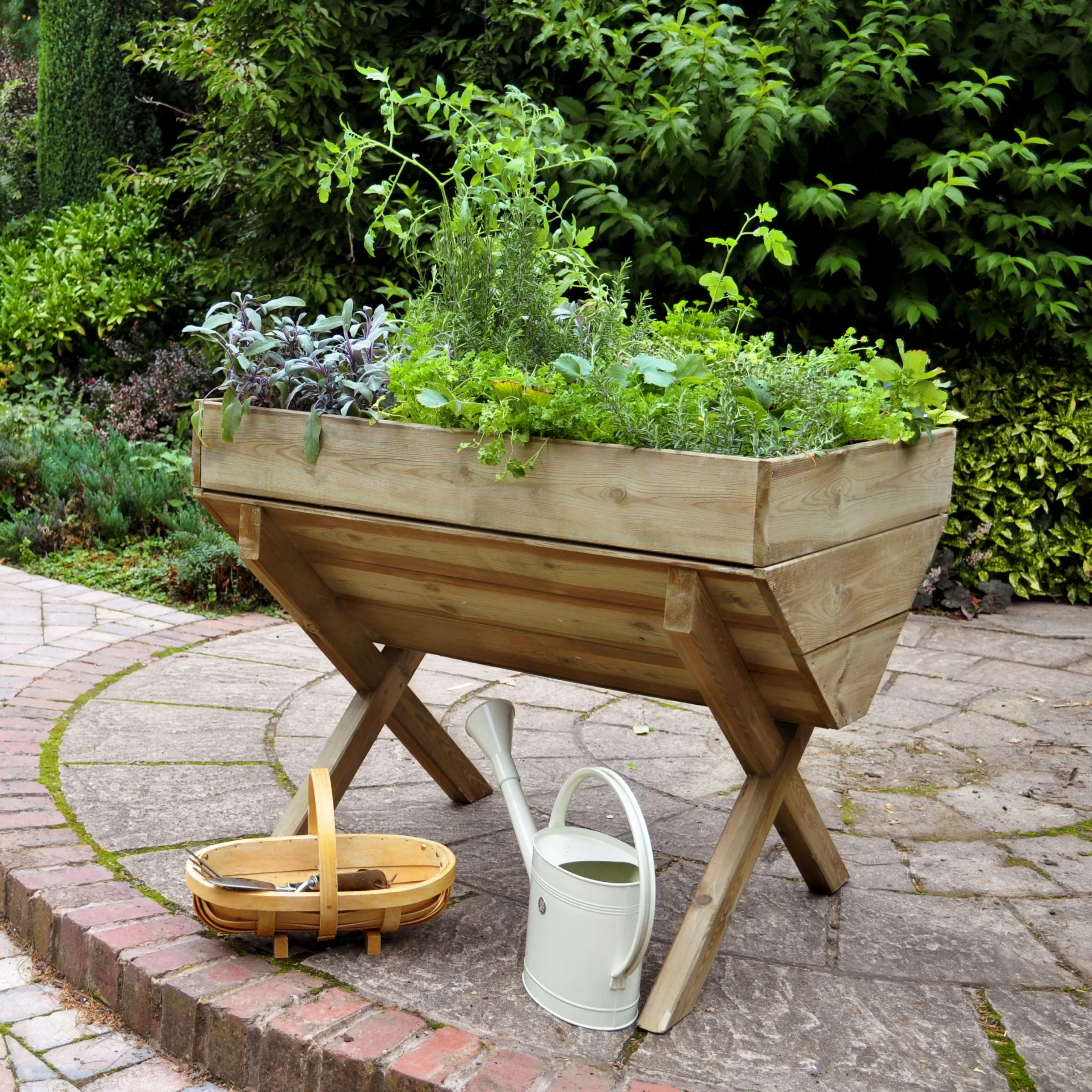 Forest Garden Kitchen Garden Wooden Rectangular Planter 2 Forest Garden Kitchen Garden Wooden Rectangular Planter - Image 2