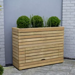 Forest Garden Linear Natural Timber Rectangular Planter (H) 91.1cm X (W) 120cm -Flyymo Care Garden Shop forest garden linear natural timber rectangular planter h 91 1cm x w 120cm5013053190241 01i