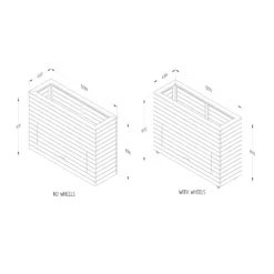 Forest Garden Linear Natural Timber Rectangular Planter (H) 91.1cm X (W) 120cm -Flyymo Care Garden Shop forest garden linear natural timber rectangular planter h 91 1cm x w 120cm5013053190241 01t