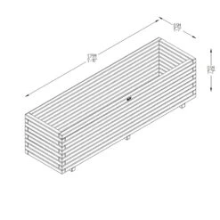 Forest Garden Lomello Natural Timber Wooden Rectangular Planter -Flyymo Care Garden Shop forest garden lomello natural timber wooden rectangular planter5013053181140 01t bq