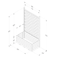 Forest Garden Trellis Natural Timber Rectangular Planter (H) 137cm X (W) 80cm 7 Forest Garden Trellis Natural Timber Rectangular Planter (H) 137cm X (W) 80cm -Flyymo Care Garden Shop forest garden trellis natural timber rectangular planter h 137cm x w 80cm5013053190616 01t