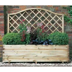Forest Garden Venice Natural Timber Wooden Rectangular Planter -Flyymo Care Garden Shop forest garden venice natural timber wooden rectangular planter5013053181157 03i bq