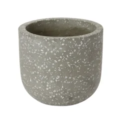 GoodHome Griffin Speckled Circular Plant Pot (Dia)16cm