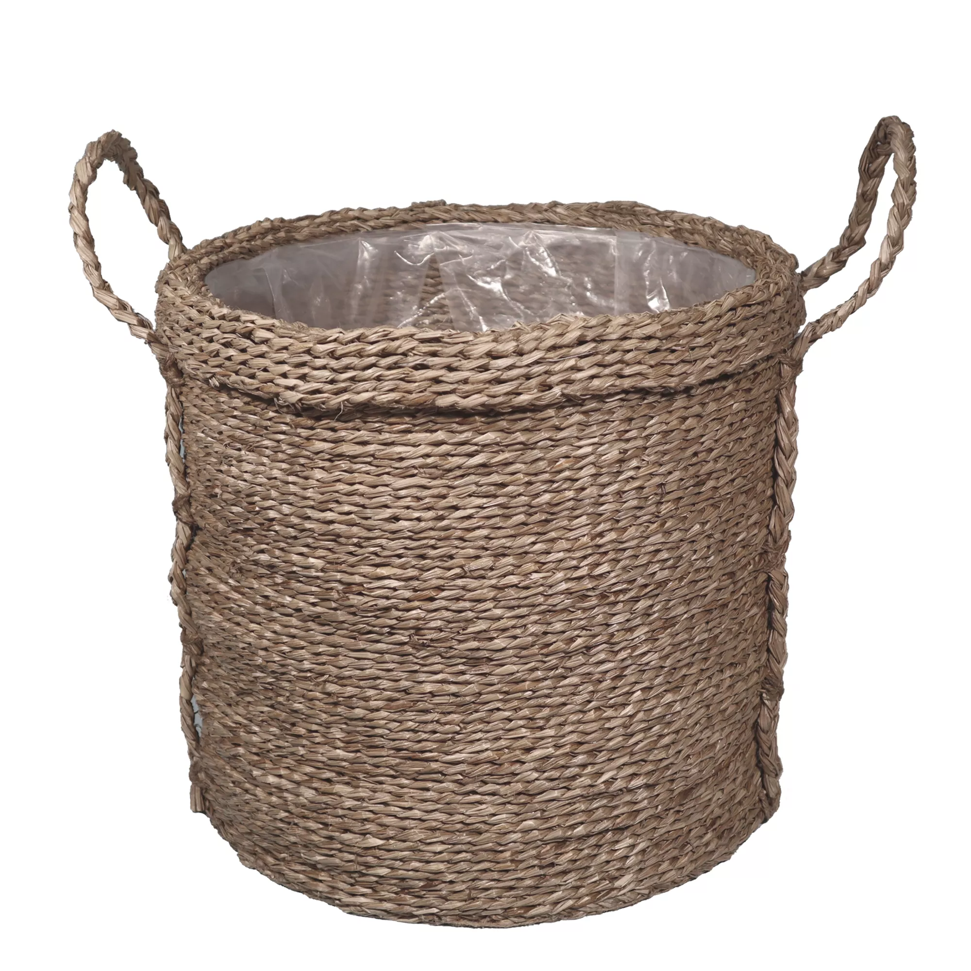 GoodHome Witoto Natural Seagrass Round Plant Pot (Dia)41cm 1 GoodHome Witoto Natural Seagrass Round Plant Pot (Dia)41cm