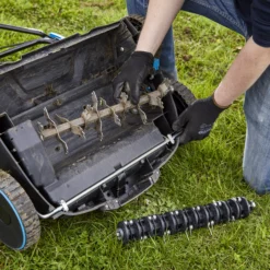 Mac Allister MSRP1800-3 930W 370mm Corded Raker & Scarifier -Flyymo Care Garden Shop mac allister msrp1800 3 930w 370mm corded raker scarifier5063022106100 03i