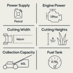 Mountfield HP185 139cc Petrol Rotary Lawnmower -Flyymo Care Garden Shop mountfield hp185 139cc petrol rotary lawnmower8008984856325 01t EN bq