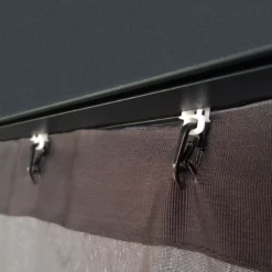 Palram - Canopia Dallas Grey Polyester (PES) Gazebo Curtain, Pack Of 4 (L)2120mm (W)5070mm -Flyymo Care Garden Shop palram canopia dallas grey polyester pes gazebo curtain pack of 4 l 2120mm w 5070mm7290108602715 03i