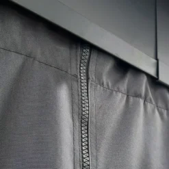 Palram - Canopia Dallas Grey Polyester (PES) Gazebo Curtain, Pack Of 4 (L)2120mm (W)5070mm -Flyymo Care Garden Shop palram canopia dallas grey polyester pes gazebo curtain pack of 4 l 2120mm w 5070mm7290108602715 05i