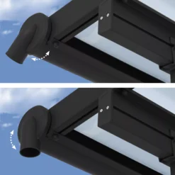 Palram - Canopia Olympia Grey Non-retractable Awning, (L)4.25m (H)3.05m (W)2.95m -Flyymo Care Garden Shop palram canopia olympia grey non retractable awning l 4 25m h 3 05m w 2 95m7290108133981 03i bq