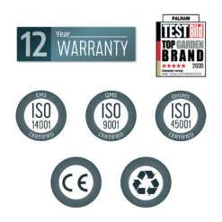 Palram - Canopia Olympia Grey Non-retractable Awning, (L)5.46m (H)3.05m (W)2.95m -Flyymo Care Garden Shop palram canopia olympia grey non retractable awning l 5 46m h 3 05m w 2 95m7290108134001 03t bq