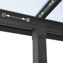 Palram - Canopia Olympia Grey Non-retractable Awning, (L)5.46m (H)3.05m (W)2.95m -Flyymo Care Garden Shop palram canopia olympia grey non retractable awning l 5 46m h 3 05m w 2 95m7290108134001 06i bq