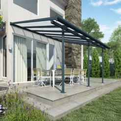 Palram - Canopia Sierra Grey Non-retractable Awning, (L)4.34m (H)3.05m (W)2.99m