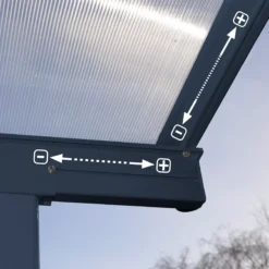 Palram - Canopia Sierra Grey Non-retractable Awning, (L)6.71m (H)3m (W)2.28m -Flyymo Care Garden Shop palram canopia sierra grey non retractable awning l 6 71m h 3m w 2 28m7290108138542 04i bq