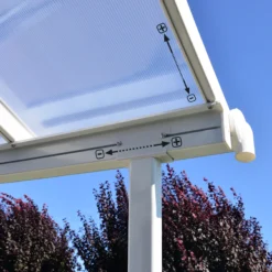 Palram - Canopia Sierra White Non-retractable Awning, (L)3.14m (H)3.05m (W)2.99m -Flyymo Care Garden Shop palram canopia sierra white non retractable awning l 3 14m h 3 05m w 2 99m7290108130300 05i bq