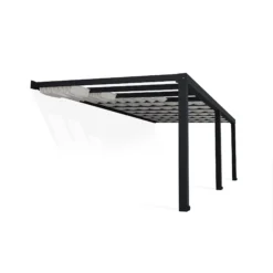 Palram - Canopia Stockholm Grey Non-retractable Awning, (L)7.32m (H)3.24m (W)3.41m -Flyymo Care Garden Shop palram canopia stockholm grey non retractable awning l 7 32m h 3 24m w 3 41m7290108602548 02c bq