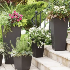 Flyymo Care Garden Shop 30 Flyymo Care Garden Shop -Flyymo Care Garden Shop primeur sonata pewter plain square plant pot dia 35cm5907736265442 01i bq