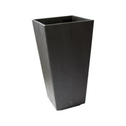 Primeur Sonata Slate Plain Square Plant Pot (Dia)26cm