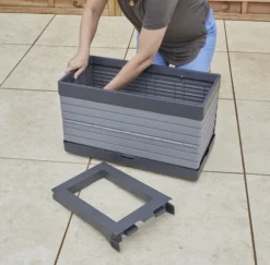 Verve Grey Rectangular Planter, Set -Flyymo Care Garden Shop verve grey rectangular planter set5059340328881 22i