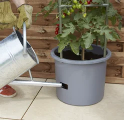 Verve Grey Round Planter -Flyymo Care Garden Shop verve grey round planter5059340328898 04i