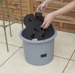 Verve Grey Round Planter -Flyymo Care Garden Shop verve grey round planter5059340328898 07i