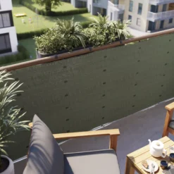 Woven Breeze Green Polyethylene (PE) Garden Screen (H)1m (W)3m -Flyymo Care Garden Shop woven breeze green polyethylene pe garden screen h 1m w 3m5059340672649 01i